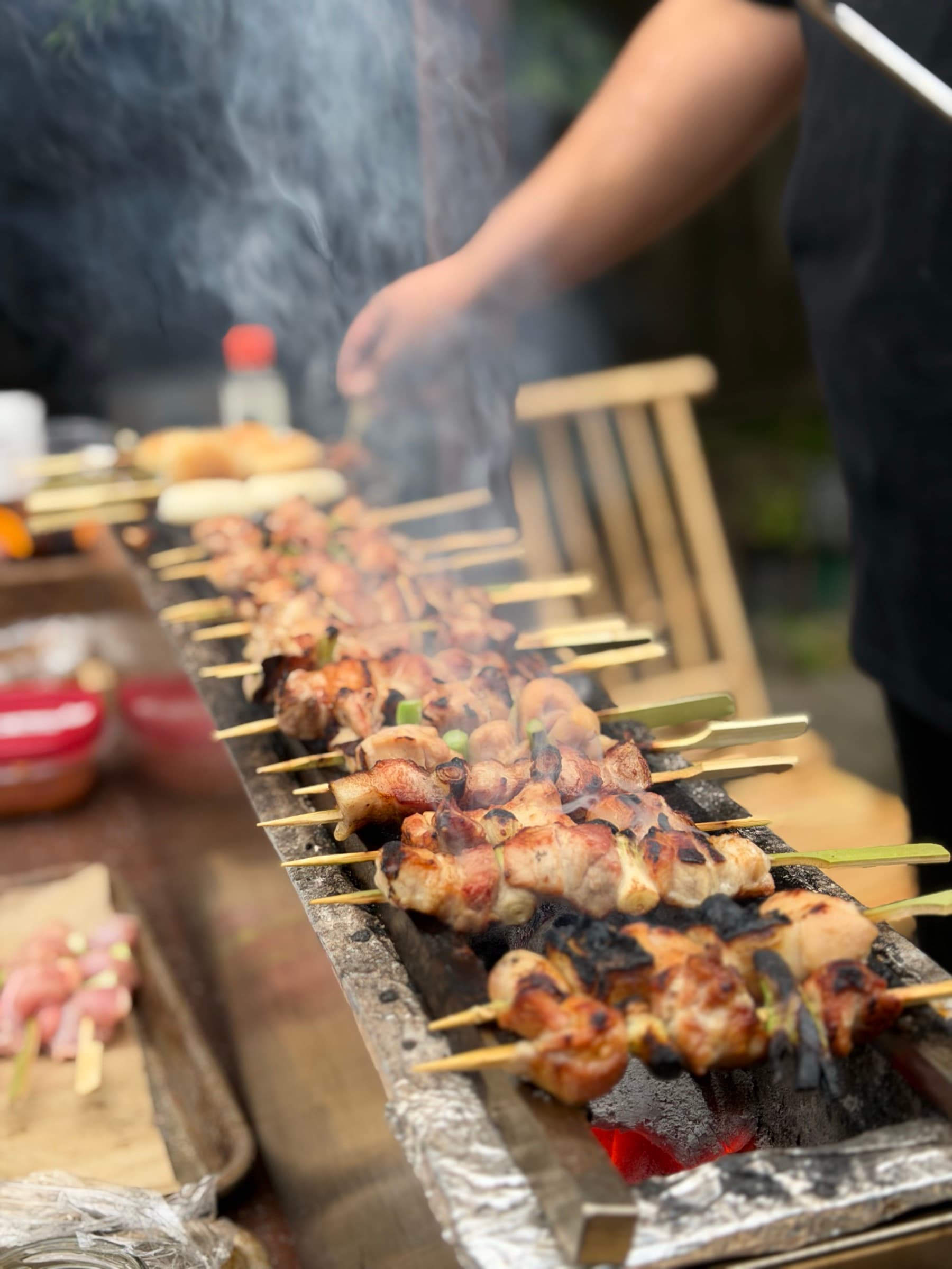 Yakitori on the binchotan grill